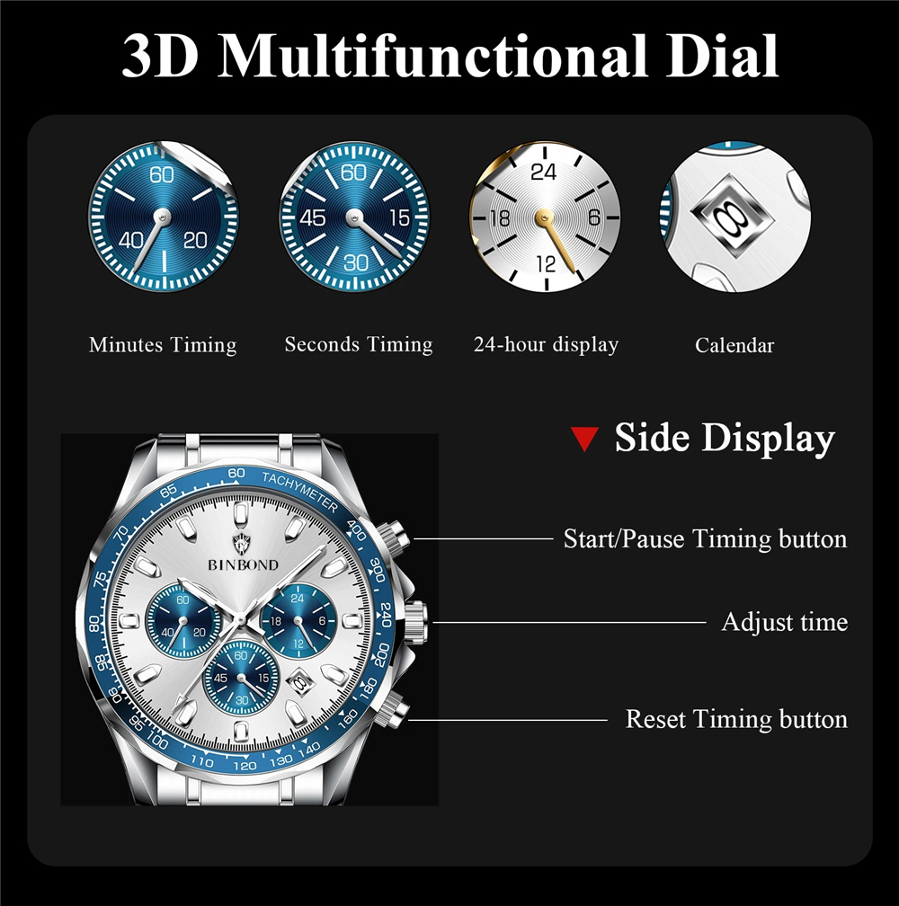스포츠 새로운 남성용 크로노그래프 시계 남성용 럭셔리  - Luxury Watch Maker 리뷰 및 가격