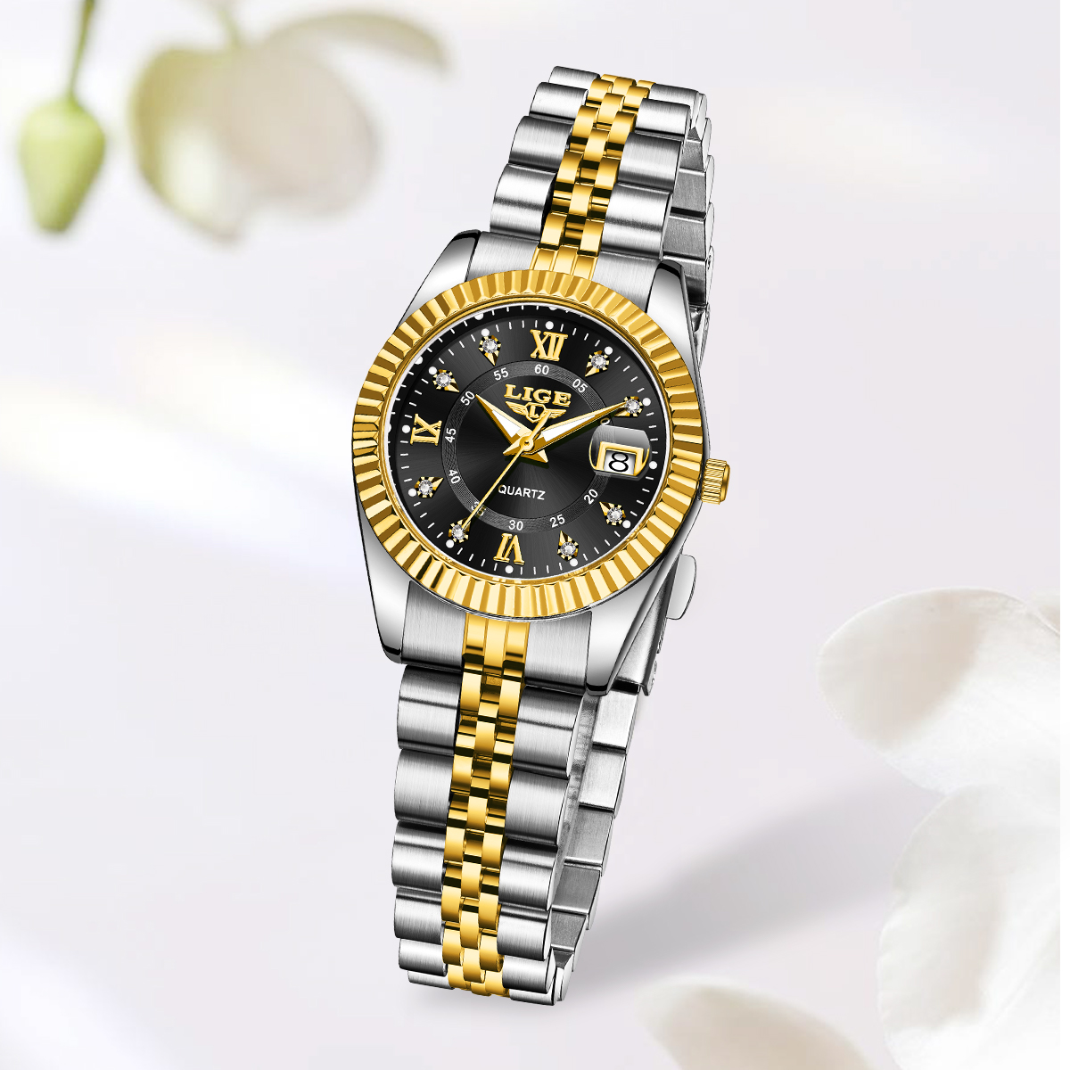 LIGE 패션 우아한 여성 석영 손목 시계 여성을위한  - Luxury Watch Top 10 리뷰 및 가격
