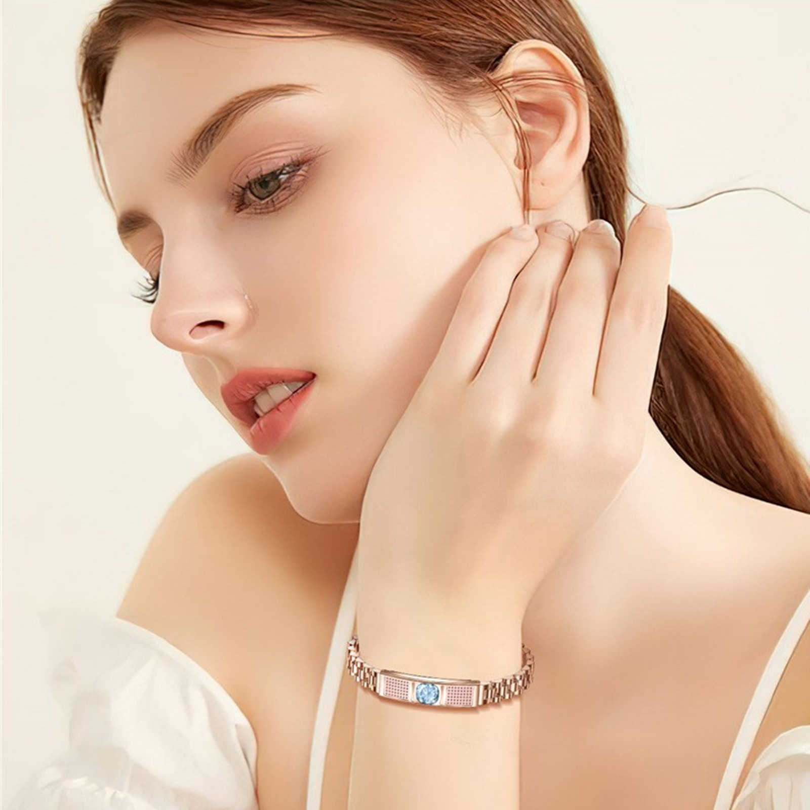 여성용 럭셔리 스마트 팔찌, 큰 다이아몬드 심박수 혈중 - Luxury Watch Gift For Her 리뷰 및 가격