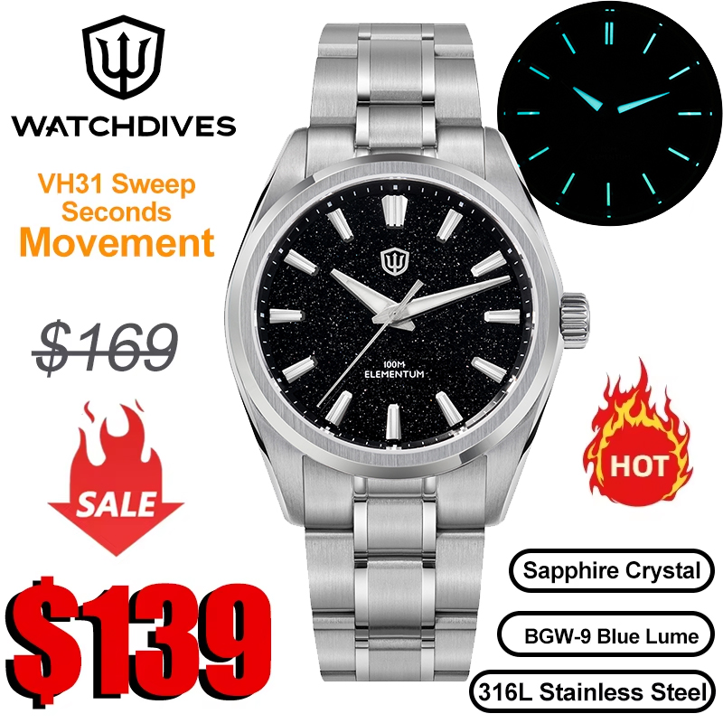 워치다이브 WD0003C 쿼츠 시계, VH31 무브먼트 - Luxury Watch Iceberg 리뷰 및 가격
